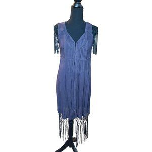 ANGIE | Button-Up Maxi Dress with Lace Sleeve